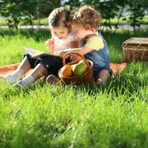 Children in Grass