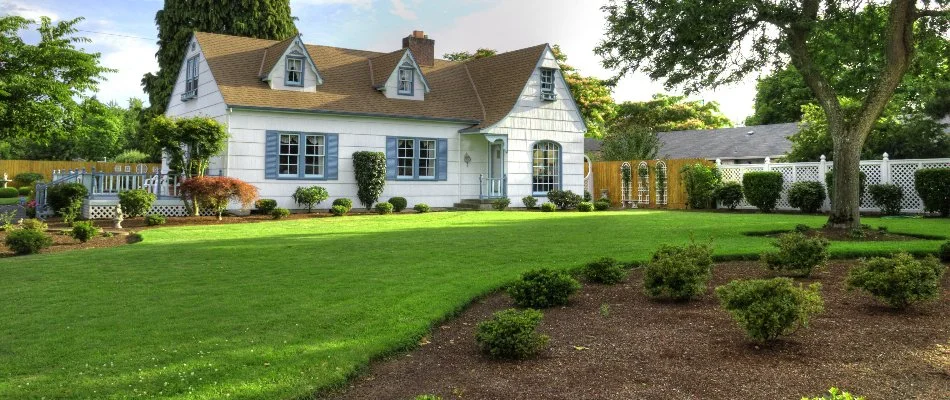 Nice lawn and landscape on a property in Drexel Hill, PA.