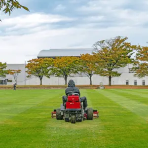mowing athletic field